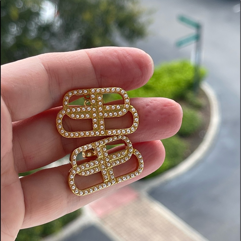Like new Balenciaga BB earrings